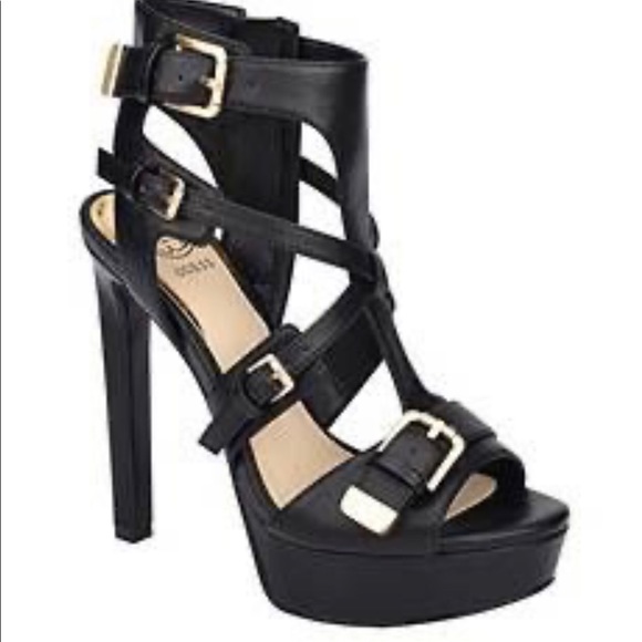Strappy Zip Chelsea Heels - Picture 2 of 3